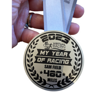 Personalised 2023 Annual Mileage Medal