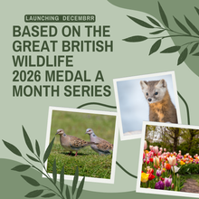 (Waiting list) 2026 MEDAL A MONTH Great British Wildlife Series - 5k to 400 miles choose your distance