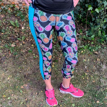 Pineapple Glow Illusion Capri Leggings