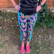 Pineapple Glow Illusion Capri Leggings