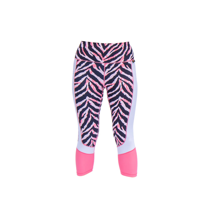 Zebra animal print capri leggings