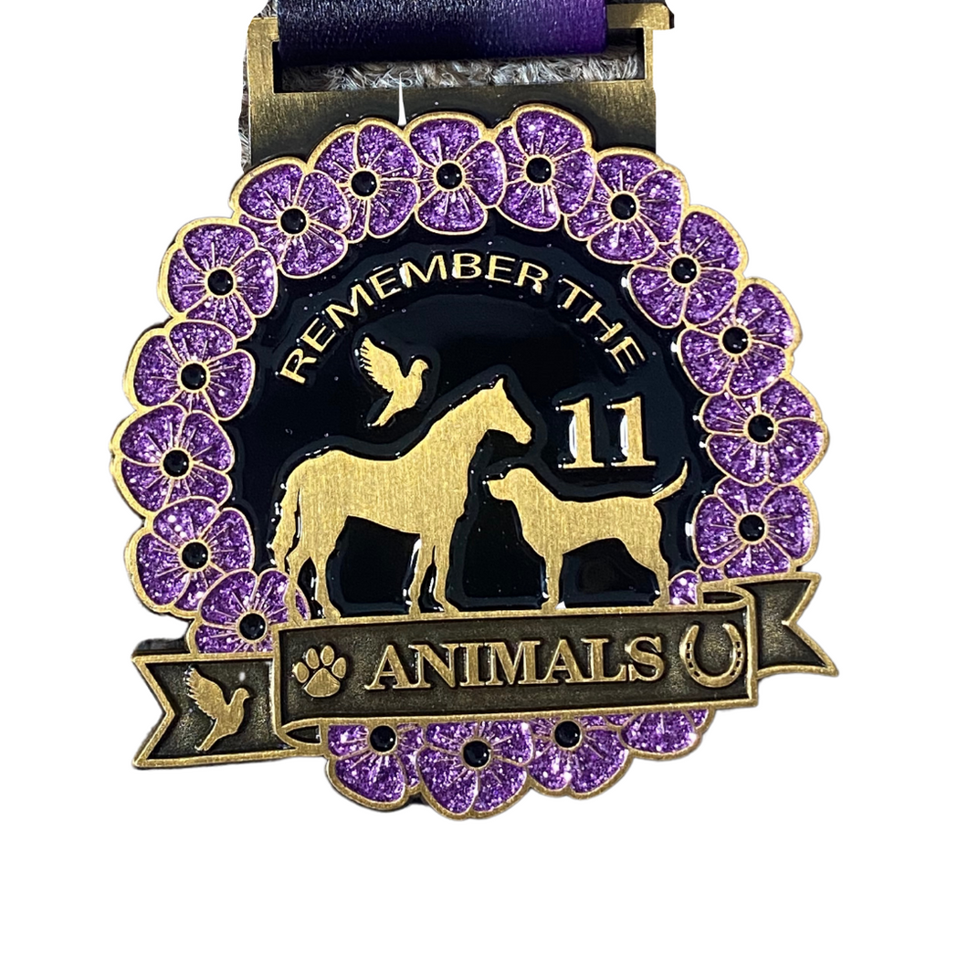 November Animals in War 11 Challenge with matching pin badge