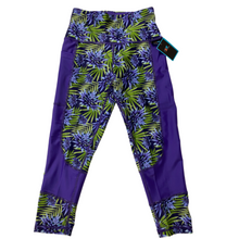 Fleur multi print purple Capri Leggings