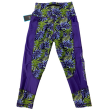 Fleur multi print purple Capri Leggings