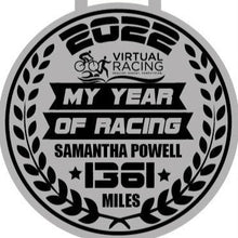 Personalised 2022 Annual Mileage Medal