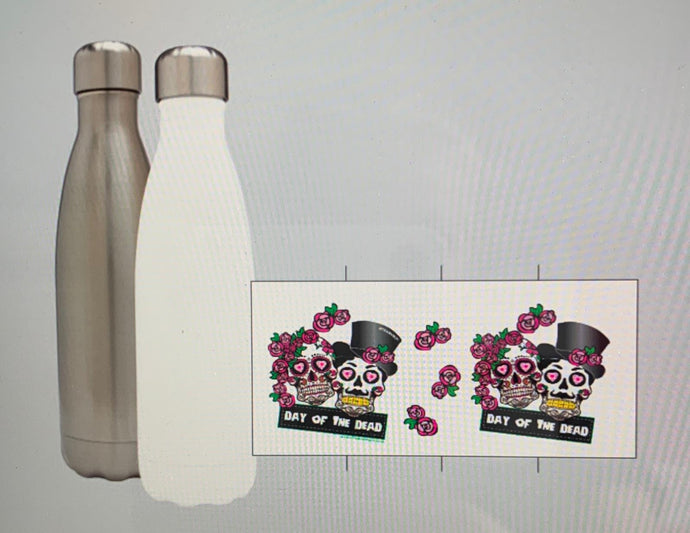 TeamVRUK Day of the Dead Stainless Steel Water Bottle print